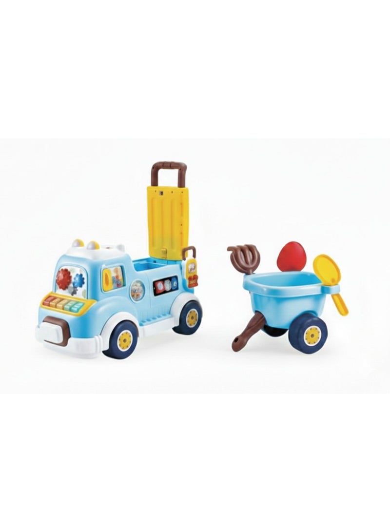 توي لاند مشاية دفع تعليمية متكاملة للأطفال الصغار مع مقطورة قابلة للفصل - لعبة تعليمية وركوب للأطفال (9 أشهر فأكثر) - Image 1